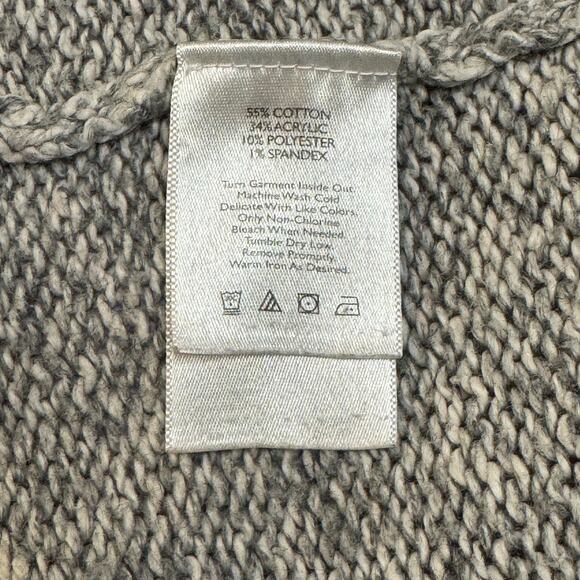 Eddie Bauer Sleepwear Open Front Beige Size XS/S Petite Cardigan Cozy Cowl Neck - Picture 3 of 8
